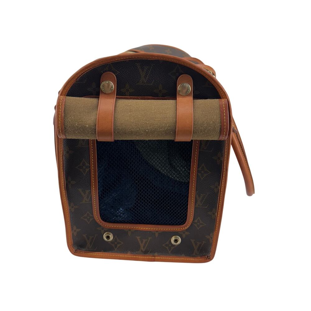 Louis Vuitton Monogram Sac Chien 40 Pet Carrier Vintage Travel Dog cat Bag Rare